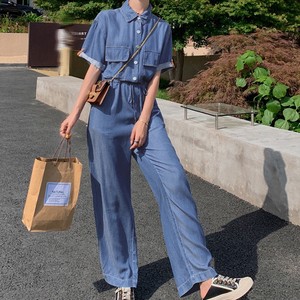 Casual Loose Fit Women's Denim Jumpsuit Overall Jeans for Autumn Season