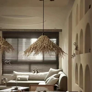 Factory Direct Home Decor Modern Handmade Natural Woven Lampshade Bamboo Lamp Rattan