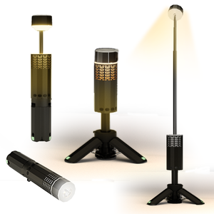 IP65 Rechargeable 13000 MAh Led Magnetic RV Camping Lantern Job Site Lighting Cordless Dimmable Tent Telescopic Flashlight
