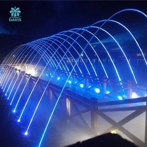 Customized Stainless Steel 304 Dubai Laminar Fountain With Multicolored LED Lights For Modern Outdoor Garden Swimming Pool Use