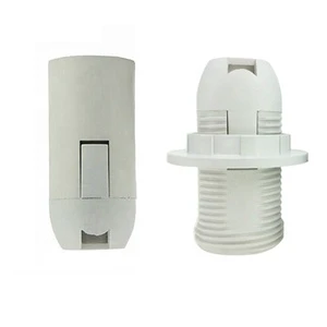 250V White Screw Pendant Socket with E27 Base GU10 Lamp Holder and Lampshade Ring