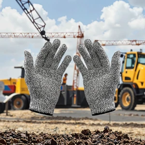 Competitive Price HPPE Cut Resistant Gloves Construction Knife Blade Level 5 Anti-cut Safety Protection Gloves