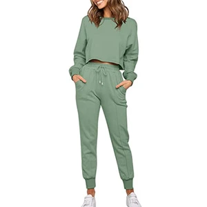 Women's Custom Jogger Suit for Fall 2023 3-Piece Lounge Wear Sets Plus Size Embroidered Outfits