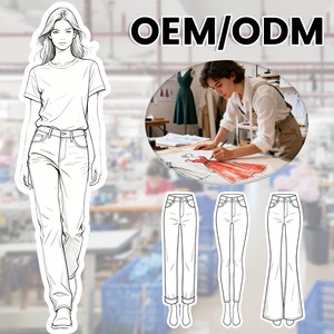 Custom Slim Fit Jeans For Women High Waist OEM Denim Pants Casual Straight Leg Trousers Fashion Streetwear