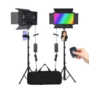U600 LED RGB Video Light with Bag Mobile Phone Clip Professional Photography Video Light Studio Makeup Photo Ring Light