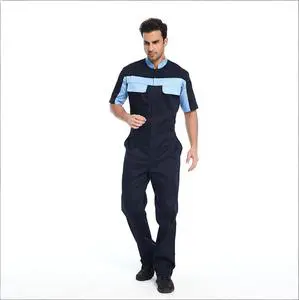 Utility Short Sleeve Workwear Jumpsuit Electric Mechanical Auto Repairman Worker Coverall