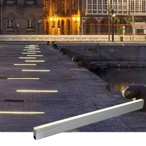 IP68 Waterproof LED Brick Light Embedded Linear Outdoor Paver Glass Square Park Floor Embedded Brick Light