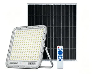 60W Solar Flood Light Outdoor 700LM 8000K Cool White Security Lamp with Remote 6Ah Battery 16H Working Time Aluminum Case
