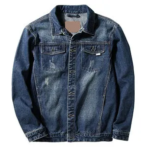 Kivotech Breathable Vintage Denim Men's Jeans Jacket Plus Size High Quality 100% Cotton Eco-Friendly Lightweight Made Pakistan