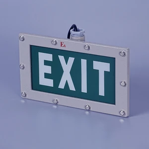 3W AC85-265V Aluminum Tempered Glass Explosion Proof Tunnel IP66 Recessed Mounted Rechargeable Led Emergency Lights Exit Sign