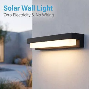 Customized IP65 Waterproof Solar Motion Sensor LED Strip Wall Light Thick ABS Housing for EU Outdoor Projects OEM Approved