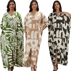 2026 Beach Cover-Up Large Size Unique Collar Middle Eastern Style Dressy Cover-Up Beach Dress