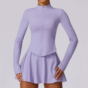 Long Sleeves Outdoor UV-blocking Long-sleeved Sunscreen Clothing Jacket Ice Silk Cool Feeling Running Yoga Sports Suit UPF50