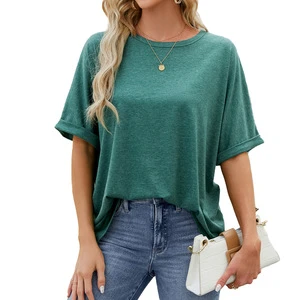 Ladies' Casual Summer Short-Sleeved T-Shirt with Rainbow Pattern Quick Dry & Hollow Pockets Visual Impact Custom Logo Decoration