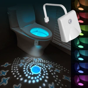 16 Colors Toilet Motion Sensor Night Light Rechargeable LED Human Body Induction Seat Sign Lamp For Bathroom