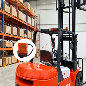 Rotating Flashing Amber LED Beacon 12V Magnetic Mount Warning Light for Forklift Trucks 48W KaiHua Brand OE NO. KaiHua003