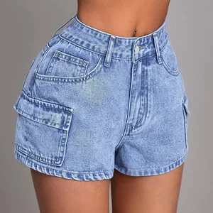 Hot Sale Price Most Popular High Quality Eco-Friendly Casual Wear Luxury Women Denim Shorts Breathable 100% Jeans Customized