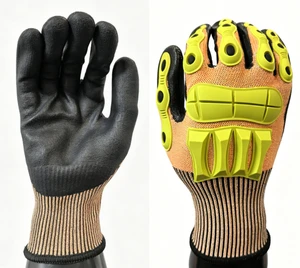 En388 Safety Gloves Level 5 Foam Nitrile Coating Anti-Cut Waterproof TPR Guantes Anticorte Y Anticolision
