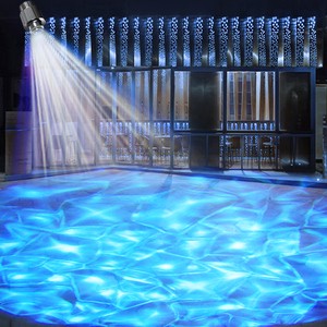 Water Pattern Projector Lamp Ocean Wave Water Ripple Projection Lamp Wall Bridge Gobo Light Building Landscape Lighting