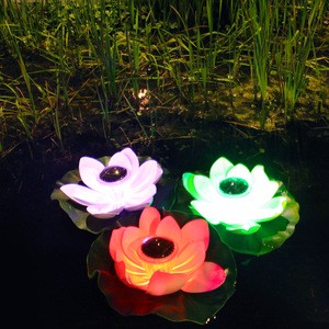 Wishing Lotus Leaf Lamp - Solar-Powered Waterproof Floating Light for Outdoor Gardens and Villas