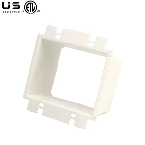 CETL 2-Gang GFCI Wall Box Extender White Electrical Outlet Box Extender Raises Recessed Outlet 2-Gang Plastic Extension Ring
