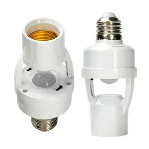 Motion Sensor Light Socket E27 Infrared Human Body Sensor Wireless Installation Easy Fit Bulbs Lamp Head for Stairs Corridors