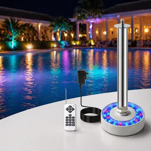 Customized 12W 12V Rgb Ip68 Waterproof Dance Fountain Rgb LED Light, Underwater Fountain Light Strip Nozzle