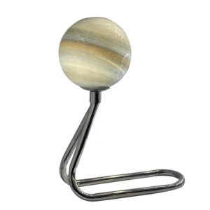 Chrome Finish E12/E14 Socket Spherical&Colorful Planetary Glass Table Lamp for Bedroom & Living Room Decor