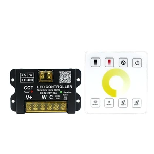 High Frequency DC12V/24V Wireless Remote Control 86 Touch Panel Controller 20A CCT LED Dimmer Switch for Strip Lights