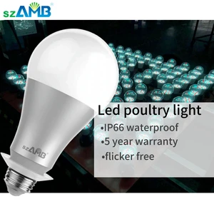 Led Poultry Light Poultry Bulb IP66 Waterproof Bulb Professional Lighting Led Light for Poultry Farm Full Spectrum 2700k-6500k