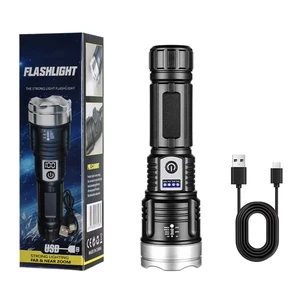 High-Quality Ultra-Bright Zoomable Tactical Flashlight Rechargeable ABS Fishing Lantern Outdoor Portable Camping P50 LED Torch