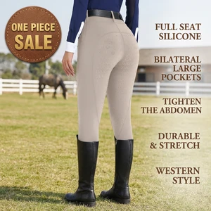 Hot Sale Equestrian Riding Leggings Silicone Grip Full Seat High Waist Slim Fit Breathable Horse Riding Pants For All Occasions