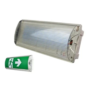 KUNSEN Maintained Emergency Lamp 3.7V Lithium Battery IP65 Emergency Bulkhead LED Lighting 6000K 90 CRI