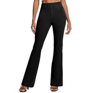 OEM High Waist Flare Leggings Hot Sale Custom Logo Fitness Pilates Yoga Pants Breathable XL Size Spring Fold Waist Yoga Pants
