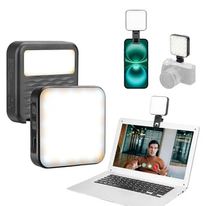 Portable LED Video Light 640 LUX Dual Color Temperature High Brightness Camera Pocket Fill Light for Live Streaming & Vlogging