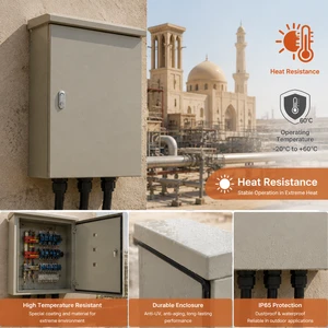 CE Certified Custom OEM Stainless Steel IP65 Hybrid Lock Distribution Box Industrial Electrical Panel Dust Proof Heat Resistant
