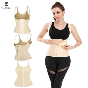 Black Champagne Body Shaping Vests Plus Size Body Shapers Women's Adjustable Shoulder Strap Body Waist Cincher Vest