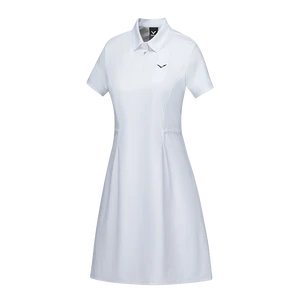 Summer Slimming Mid-Length Short Sleeve T Shirt Sports Yoga Dress With Polo Collar Breathable Tennis Wear