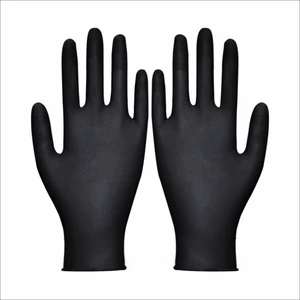 Samson Black Nitrile Gloves 4 Mil Multi-purpose Disposable Industrial Waterproof Oil-proof Anti-Slip for Screen Safety Gloves