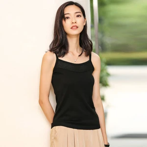 Women Fashion Solid Color Casual Summer Cashmere Silk Vest Camisole