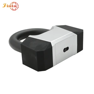 Jinta Two Tone Black Silver Protective Cover Padlock High Hardness Anti Saw Shackle Outdoor Weatherproof Anti Theft Padlock
