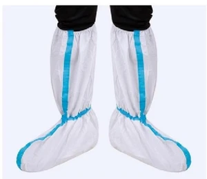 Disposable Waterproof White Rain Boot Safety Non-Woven Padded Middle Tube Shoe Cover 45x33cm Wear-Resistant Protective Strip