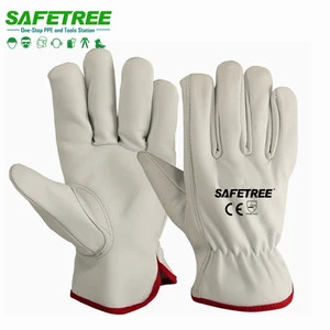 Guantes De Piel De Cabra Leather Work Safety Gloves Driving Gloves Guantes De Conducir Guantes De Seguridad