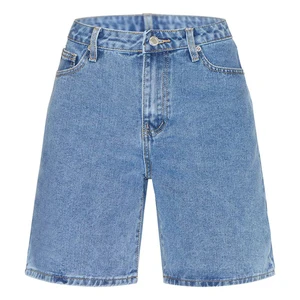Factory Wholesale 2025 Custom Women's High Waist Wide Leg Pure Color Denim Shorts - Fashionable Design for Ladies