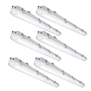 40W Tri-Proof LED Tube Fixture 4000LM 3000K-6500K Waterproof Vapor Linear Track Light for Commercial Use Warehouses Parking Lots