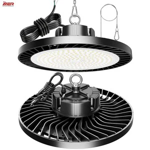 Industrial Commercial Lighting Hanging 150W 200W 300W IP65 Smd Round UFO Led High Bay Lights Warehouse Workshop Garage Fixture