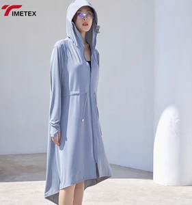 TIMETEX 450g Cool Feeling Spandex / Polyester Anti-UV Knitted Stretch Sun Protective Clothing UPF50+ Sun Protection for Women's