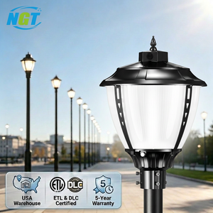 LED Street Lamp 200W 3CCT Tunable Cast Aluminum Vintage IP65 Rating AC Power Supply 100W Garden Outdoor Post Top Pole Light