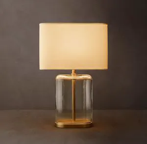 Contemporary Elegant Crystal Desk Lamp with European Design Dimmable E26 Glass Base Oval Shade for Reading Room