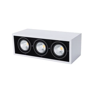 RTS Aluminum Triple Spot 3 Head Cob Adjustable 3x7w 21w Gimbal Rectangle Adjustable Led Grille Lights
